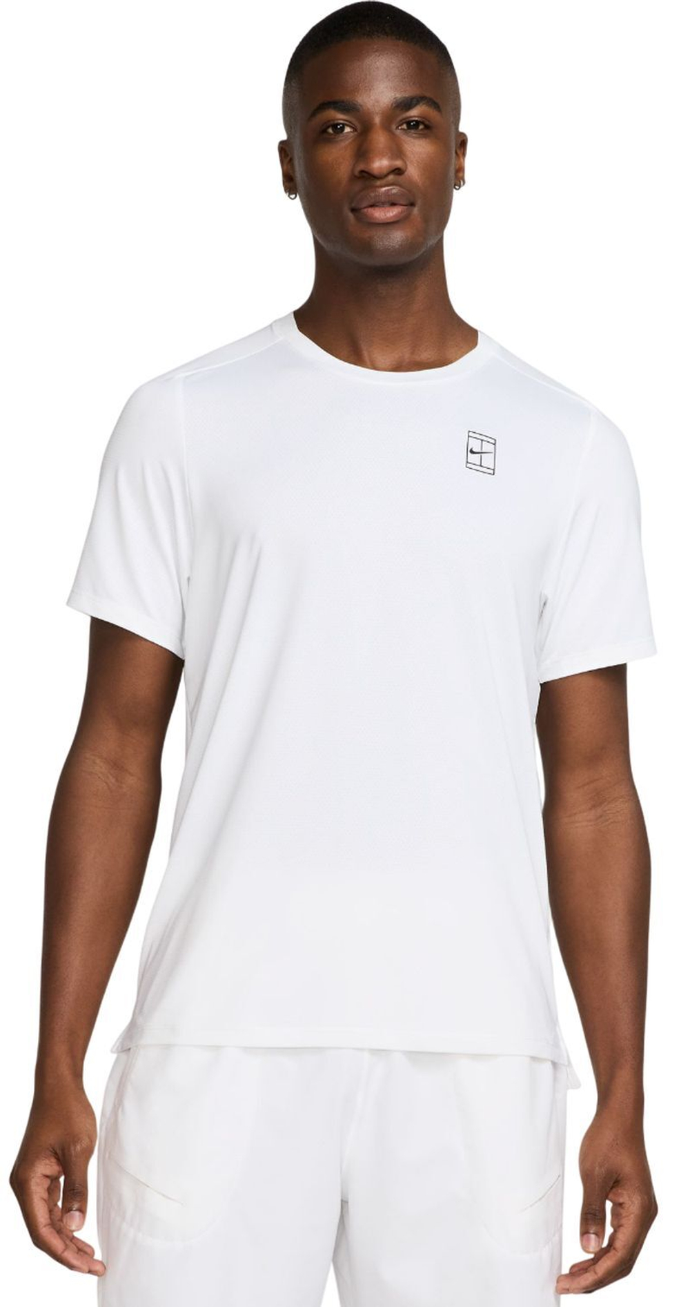 Мужская теннисная футболка Nike Court Advantage Dri-Fit Tennis Top - белый