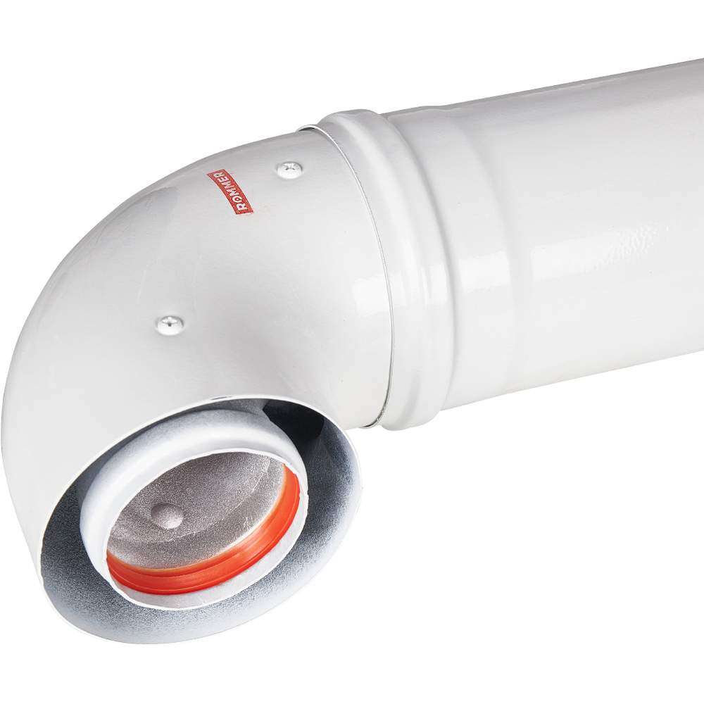 ROMMER Комплект дымохода АНТИЛЕД 60/100 - 1220мм (Bosch, Buderus, Navien S/C/E, Baxi ECO Nova/Classic, Baltur, Fondital) в комплекте фланец