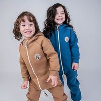 Комбинезон с клапаном и капюшоном "Песок" утепленный
