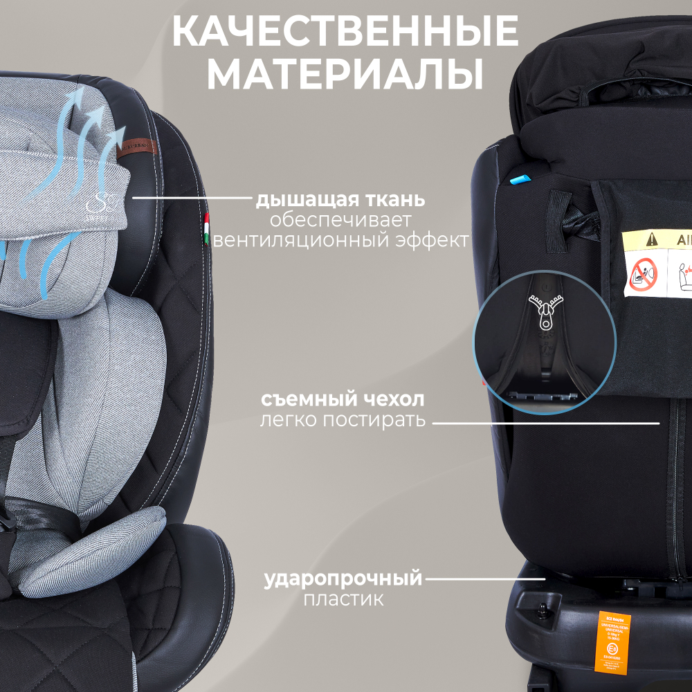Автокресло поворотное (0-36) Sweet Baby Suburban 360 Isofix Gray