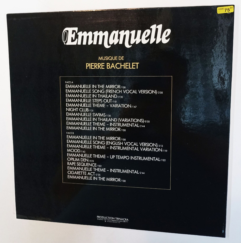 Винтажная виниловая пластинка LP Pierre Bachelet Emmanuelle Bande Originale Du Film De Just Jaeckin (France 1974)