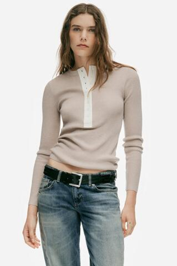 ZARA СВИТЕР ИЗ ШЕРСТИ С ПУГОВИЦАМИ, ПЕСОЧНЫЙ