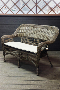 Двухместный диван из ротанга МЭДИСОН «MADISON» арт.М03195 brown с подушкой на сидение
