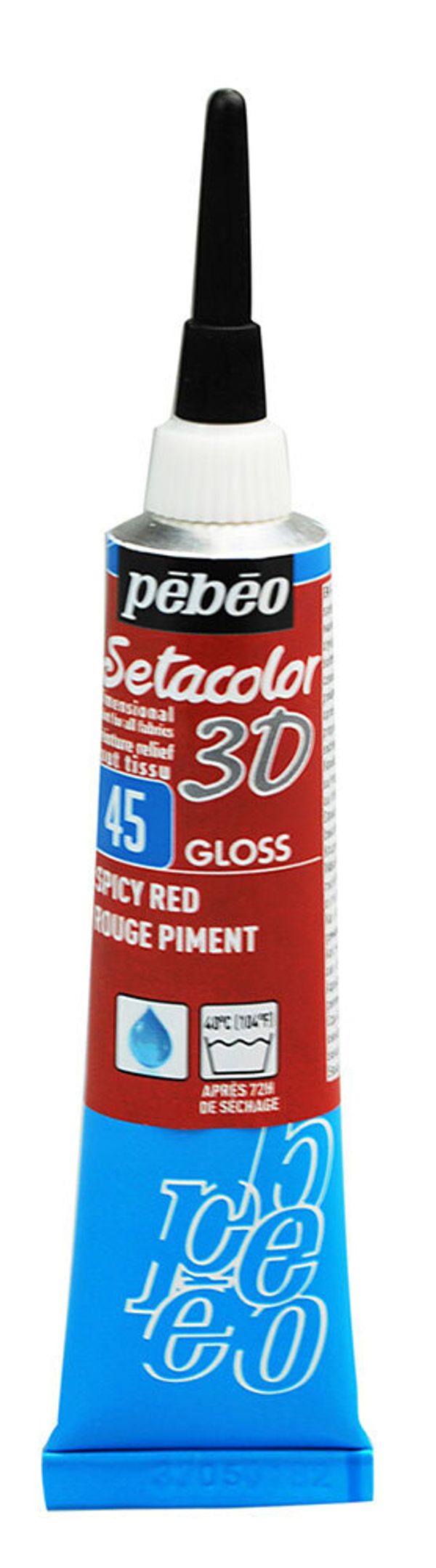 Контур по ткани глянцевый Setacolor 3D 20 мл 557045 красный, Pebeo