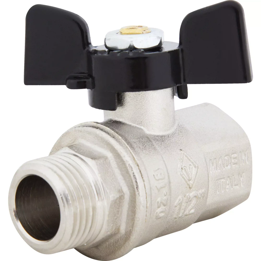 Кран шаровой Bugatti 1/2" внутренняя-наружная резьба