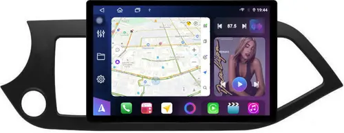 Магнитола для KIA Picanto 2 2011-2017 - FarCar GX877 монитор 13" 2K QLED на Android 14, S500+TS20, Быстрейшая, CarPlay, 4G SIM-слот