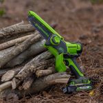 Цепная мини пила аккумуляторная Greenworks GD24CSMNX Арт. 2008707UH, 24V, 15см, бесщеточная, в комплекте АКБ 8 А·ч и ЗУ в сумке