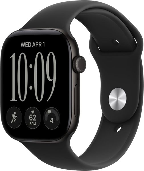 Умные часы Apple Watch Series 12 46 мм Black Aluminum Case with Sport Band (M/L) Черный | Black
