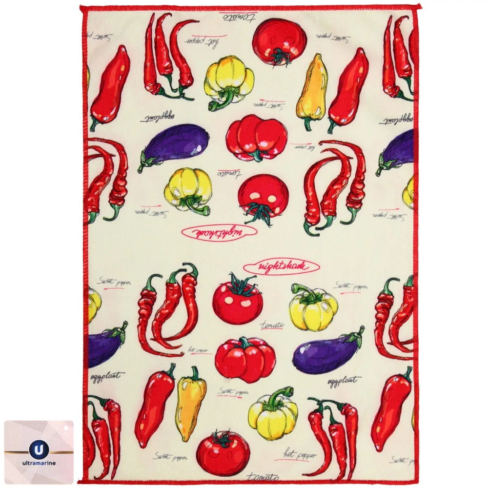 Полотенце кухонное «Flavor - Овощи» 40*57 см, микрофибра 200 гр/м2