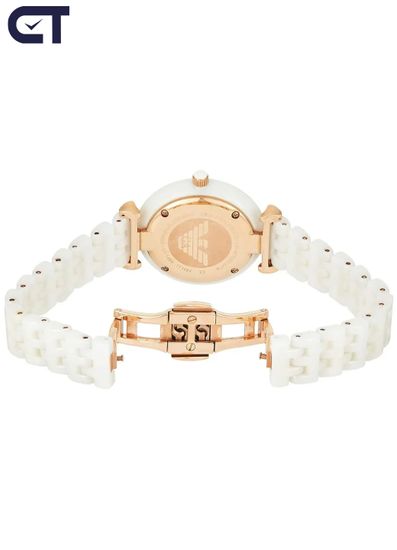 Emporio Armani AR1486 Ceramica женские наручные часы — белая керамика и перламутровый циферблат