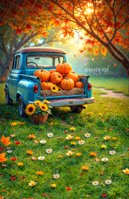 Фотофон "Тыквы в фургоне" арт. ФФ906-11