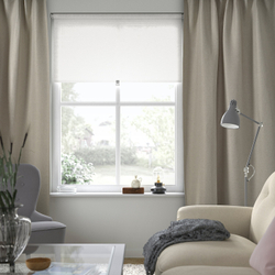 IKEA ANNAKAJSA  (ИКЕА АННАКАЙСА)  -  Шторы, 1 пара, на ленте/светло-серый, 145x300 см