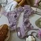 Вышивка на сетке лаванда (правая) 20 см