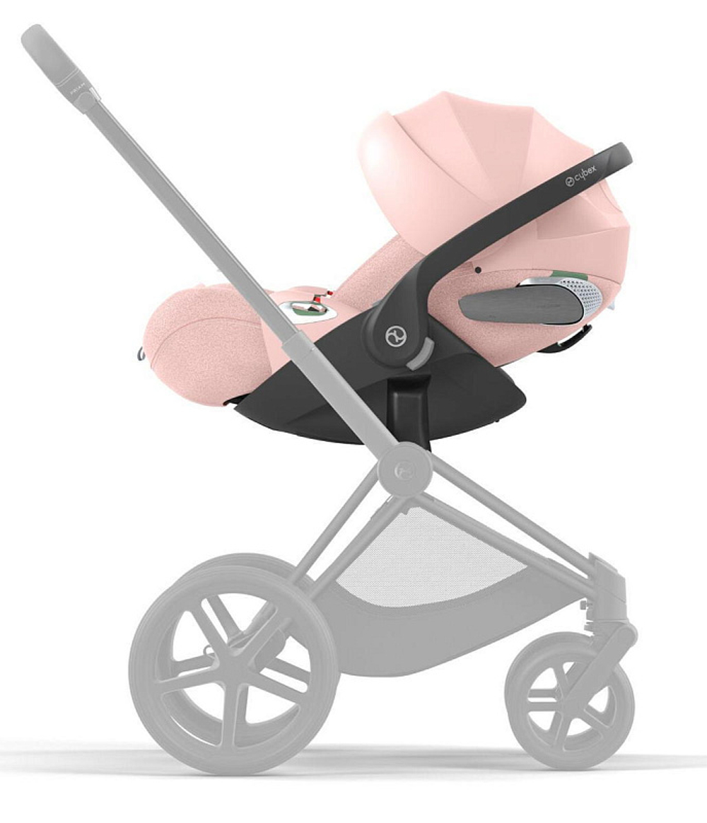 Коляска 3 в 1 Cybex Priam IV Chrome Brown complete и автокресло Cloud T i-Size Peach Pink Plus Mirage Grey