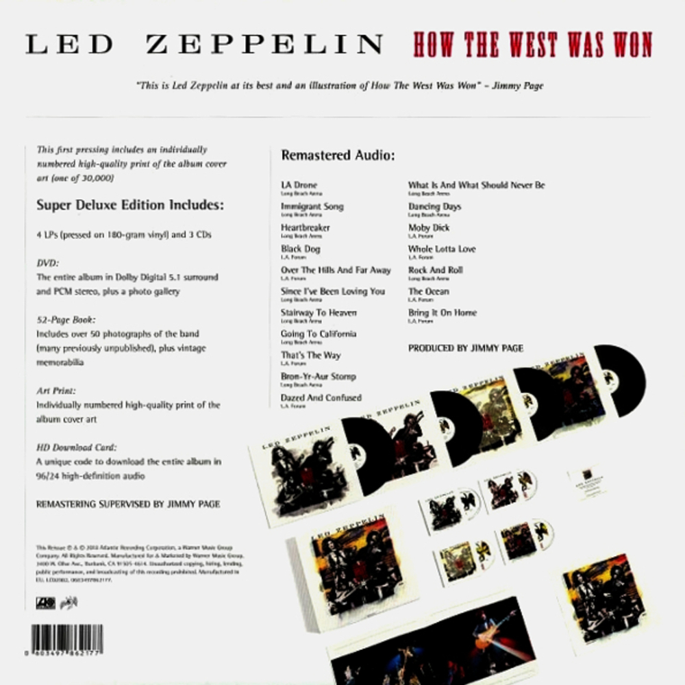 Led Zeppelin / How The West Was Won (Super Deluxe Edition)(4LP+3CD+DVD Audio)