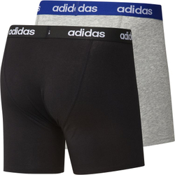 Мужские спортивные боксеры Боксеры Adidas Linear Brief 2P - black/medium grey heather