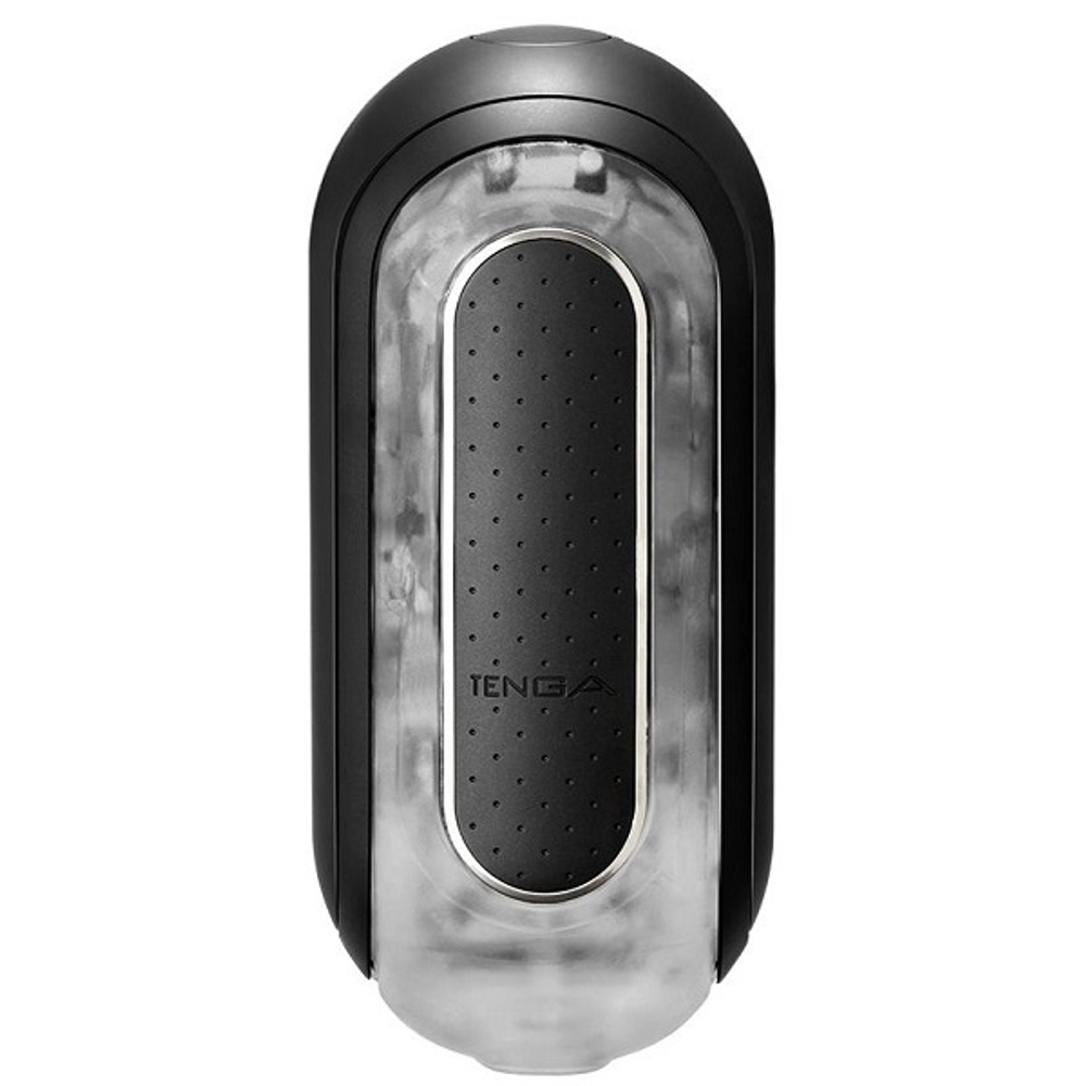Черный мастурбатор с вибрацией Tenga Flip Zero TFZ-102
