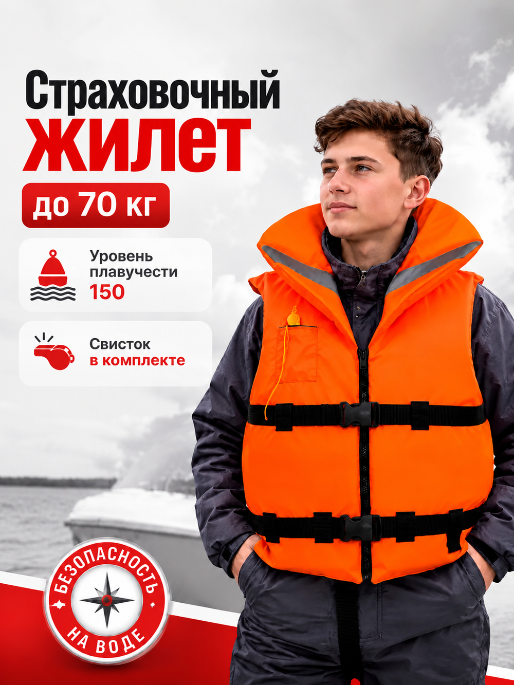 Страховочный жилет GAOKSA Премиум (до 70кг)