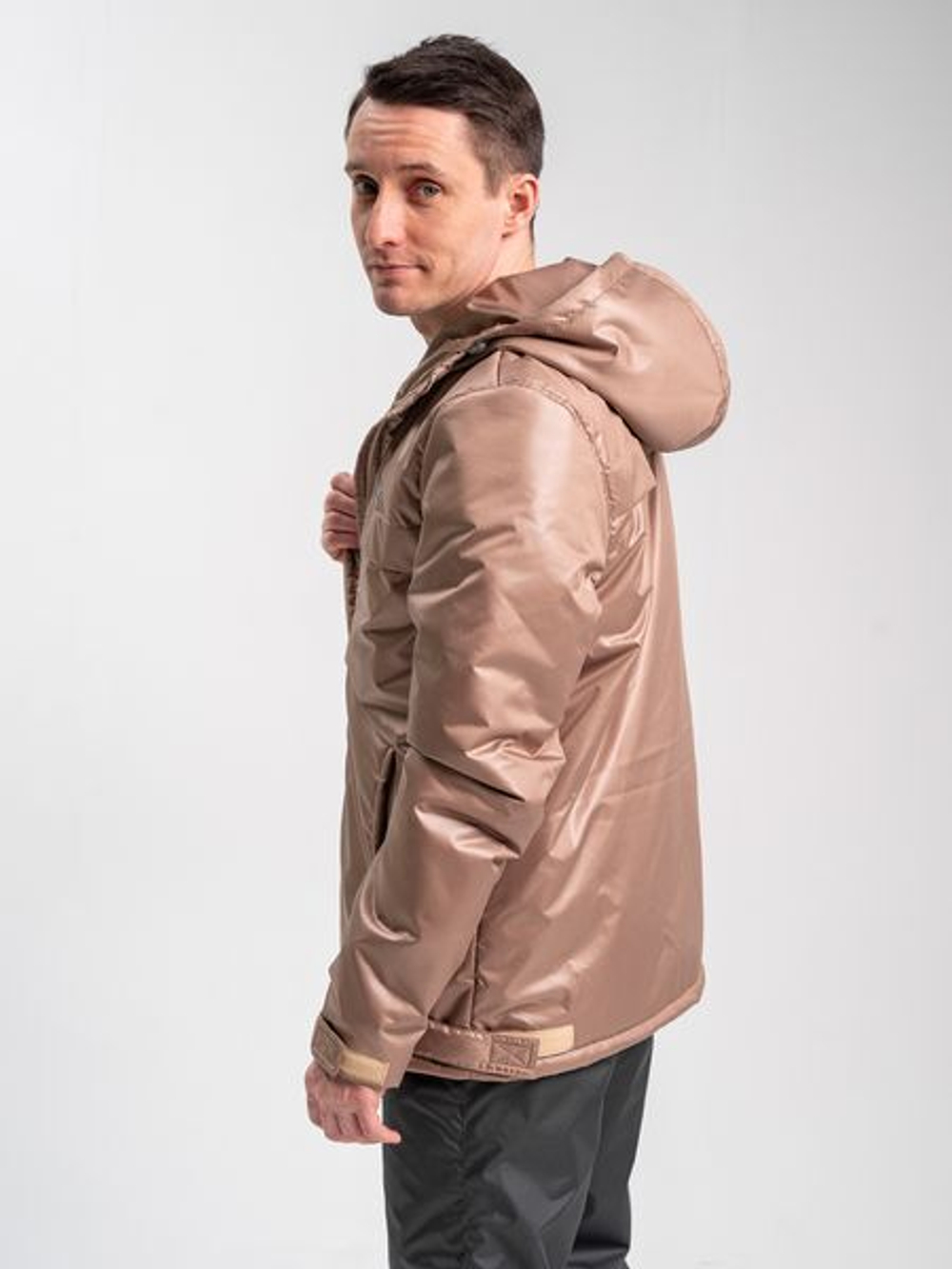 Костюм на флисе "Деми" бежевый-серый