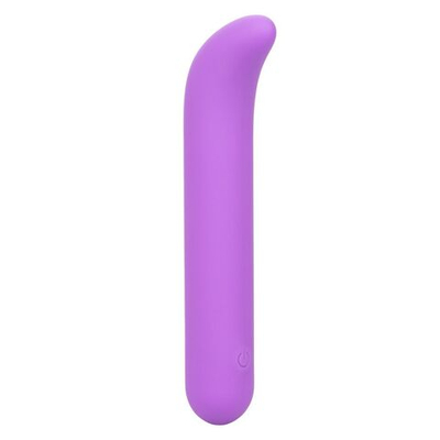 Фиолетовый мини-вибромассажер Liquid Silicone Mini G Vibe для стимуляции зоны G - 10,75 см. (Цвет: фиолетовый)