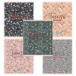 Тетрадь А5 96 л. BRAUBERG скоба, клетка, обложка картон, "Terrazzo", 404437, 5шт