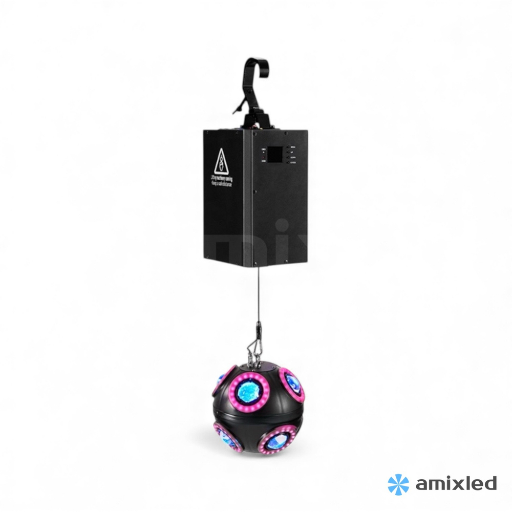 Лебедка сценическая со светодиодным шаром CrossLine Winch + 21 cm Football LED