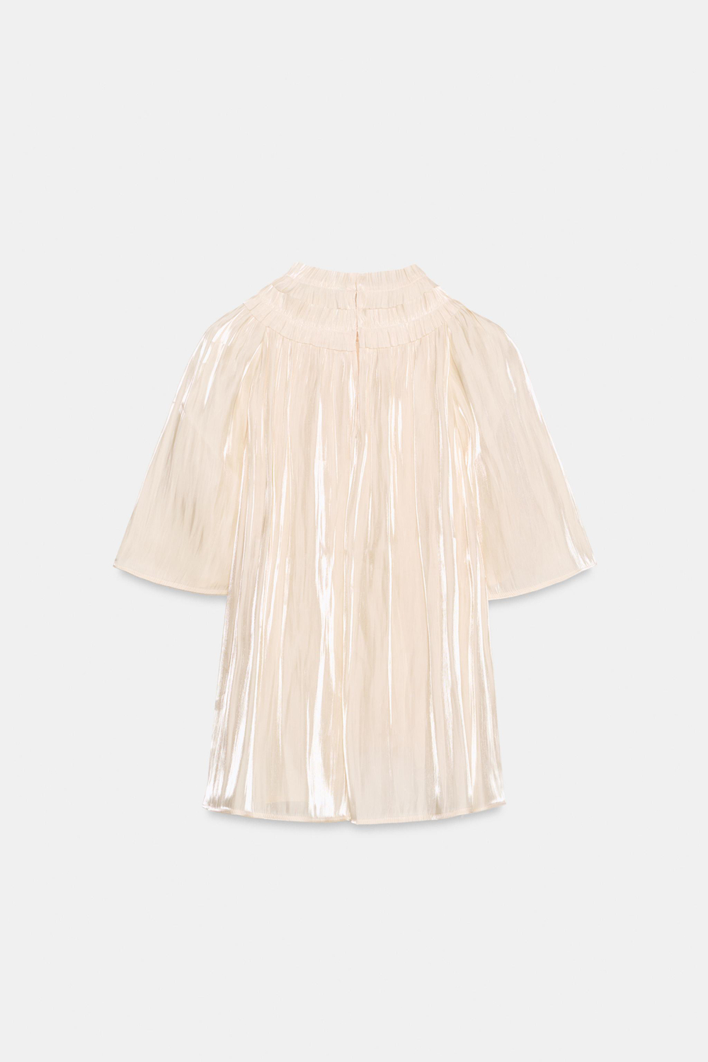 ZARA БЛЕСТЯЩАЯ БЛУЗА, ВАНИЛЬНЫЙ