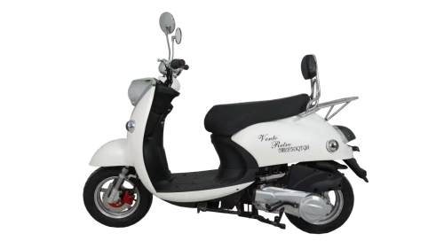 Скутер VENTO RETRO 49cc (150) + сигнализация с автозапуском цвет WHITE (Теплый))