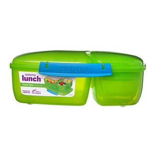 Ланч-бокс с баночкой Sistema "Lunch": 3 секции, 2 л, цвет Фиолетовый