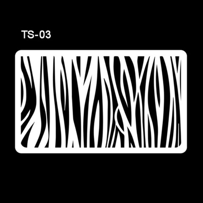Трафарет для бодиарта TS-03 "Зебра"  15*9