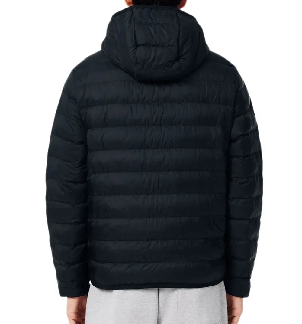 Мужская теннисная куртка Lacoste Water-Repellent Down Windbreaker - black