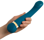 Бирюзовый вибромассажер с температурными режимами Hot n Cold Vibrator - 21,6 см. (Цвет: бирюзовый)