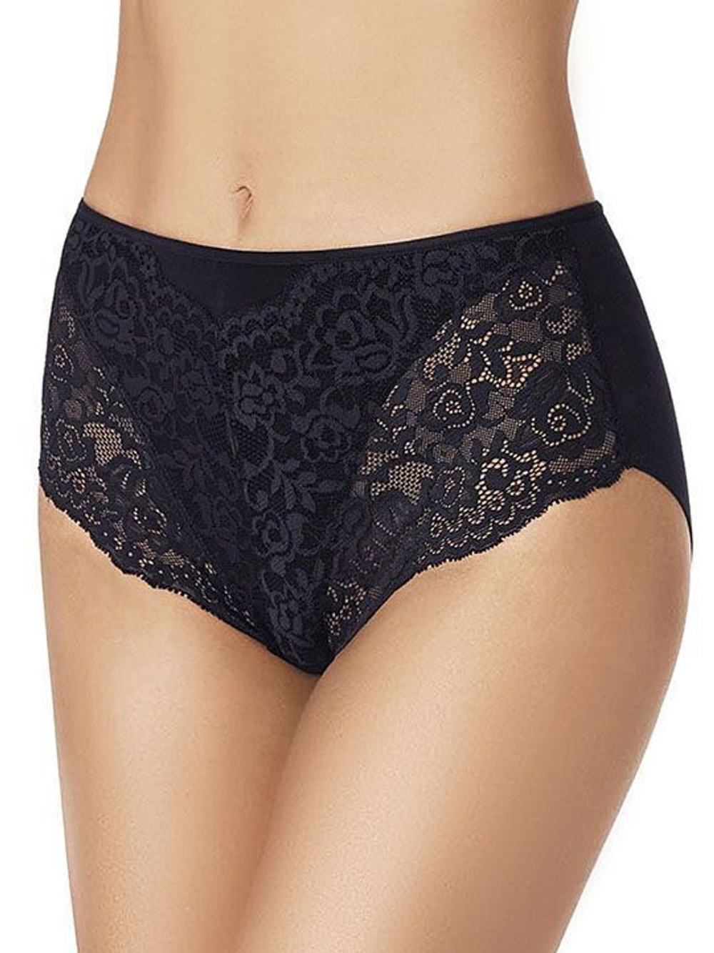 Высокие хлопковые трусики с кружевом Lace Cotton Band (Размер: XL) (Цвет: телесный)