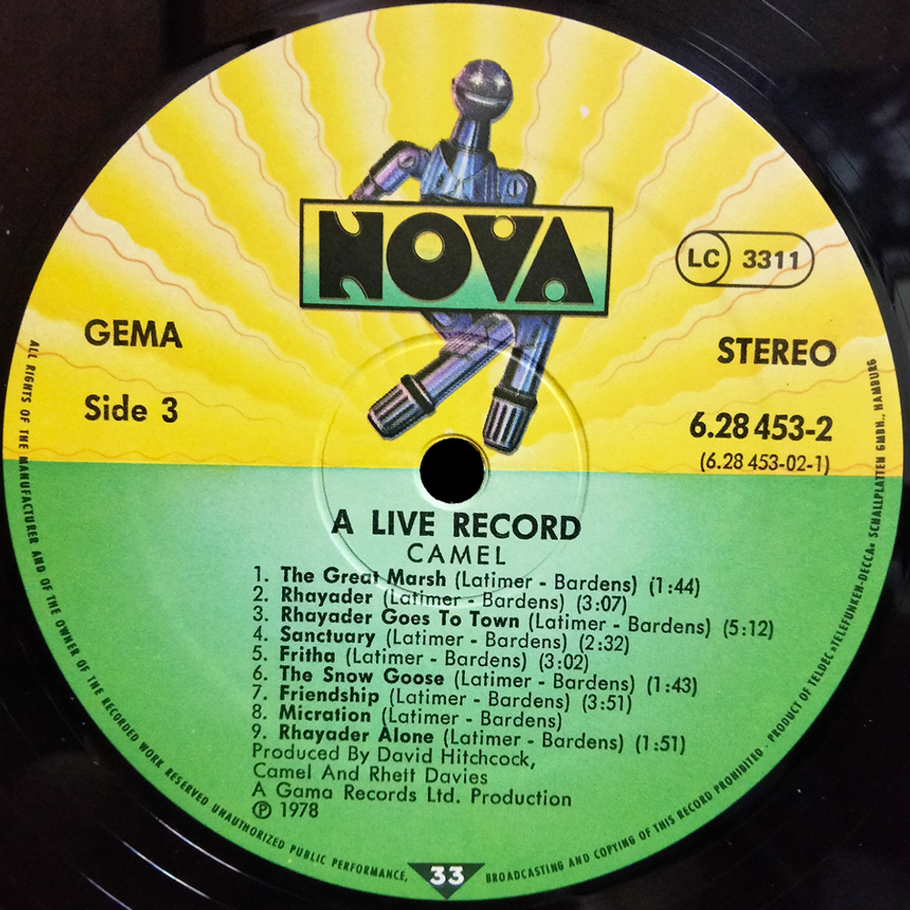 Camel / A Live Record (2LP)