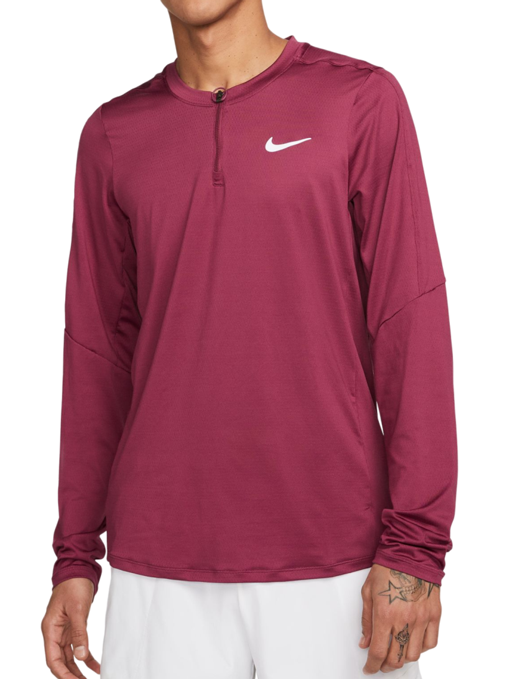 Футболка мужская теннисная теннисная Nike Dri-Fit Adventage Camisa - rosewood/white