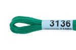 Мулине Gamma 100% хлопок, цв.3136 яр.зеленый, 24 мотка по 8 метров