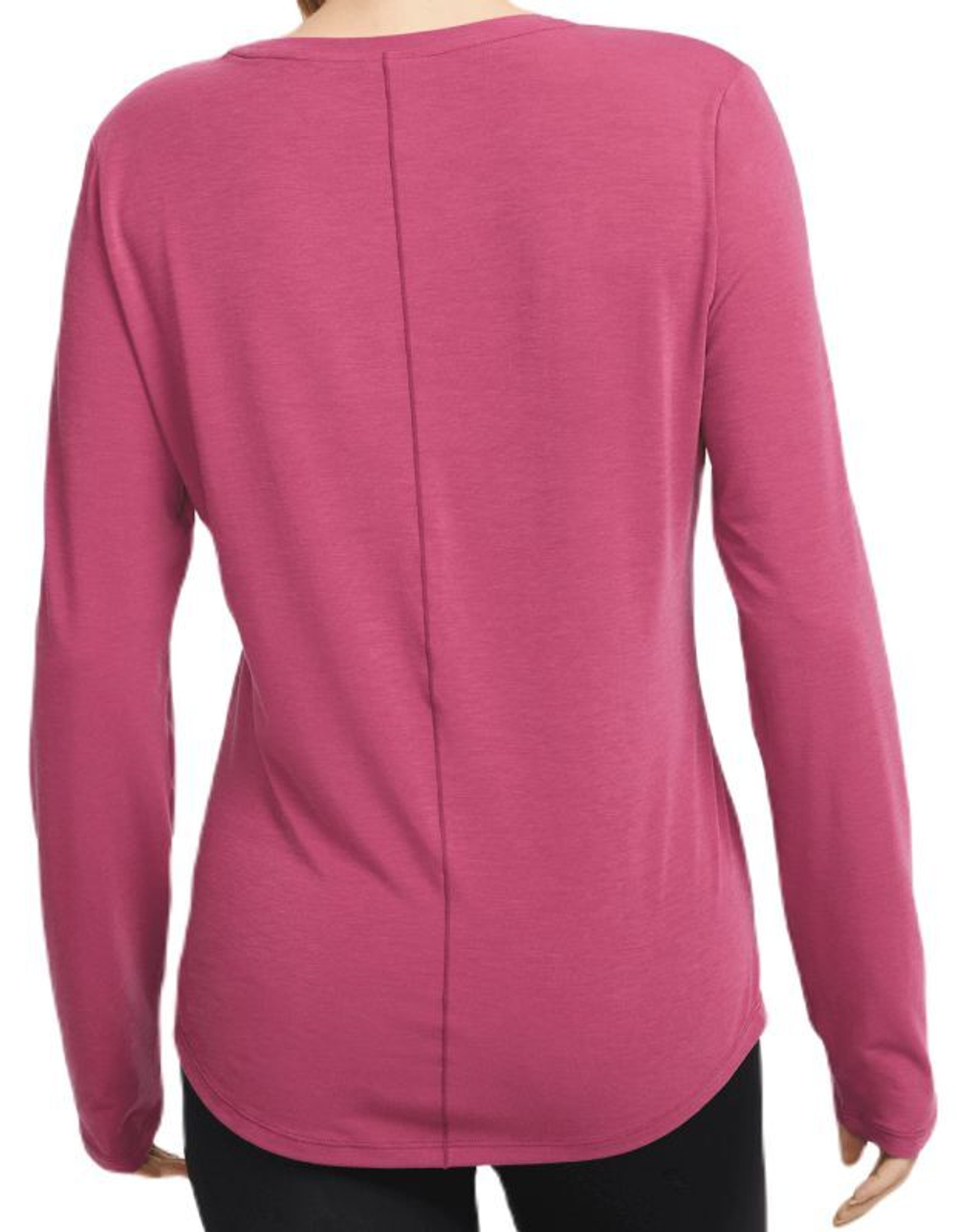 Женская теннисная футболка (dł. Рукава) Nike Dri-Fit One Luxe Lon Sleeve Top - rosewood/reflective silver