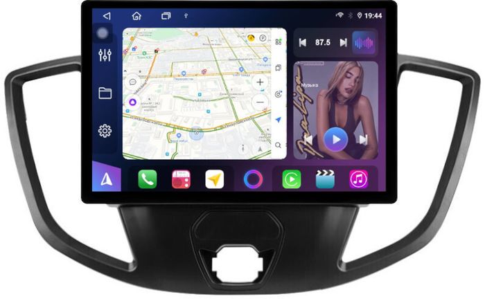 Магнитола для Ford Transit 7 2014-2023 - FarCar GX877 монитор 13" 2K QLED на Android 13, Быстрая, CarPlay, 4G SIM-слот