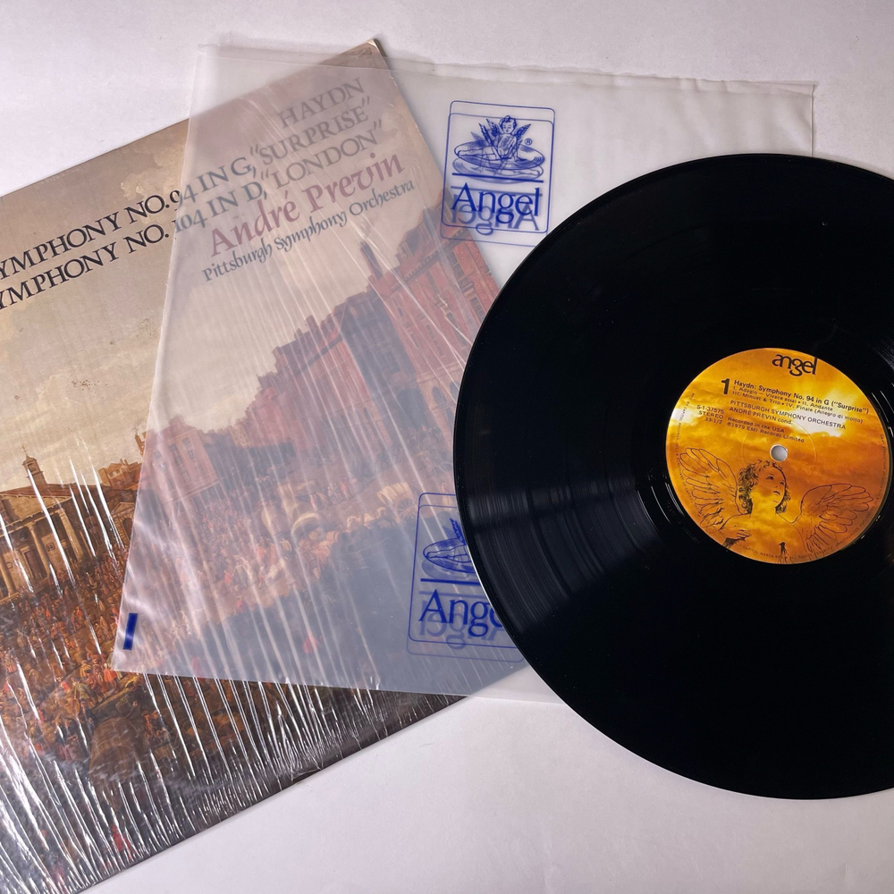 Винтажная виниловая пластинка LP Haydn Гайдн, Andre Previn Symphony No. 94 In G Surprise, Symphony No. 104 In D London (США 1980)