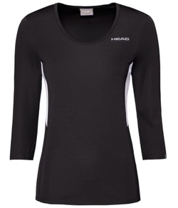 Женская футболка теннисная (dł. Рукава) Head Club Tech 3/4 Shirt W - black