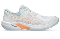 Женские кроссовки для бадминтона/сквоша Asics Beyond FF — white/bright sunstone