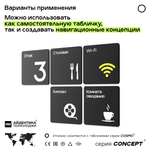 Табличка Кабинет педикюра, на дверь и стену, навигационная и информационная, серия CONCEPT, 18х18 см, Айдентика Технолоджи