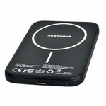 Powerbank магнитный с MagSafe Keephone Peekaboo 5000mAh кожаный черный