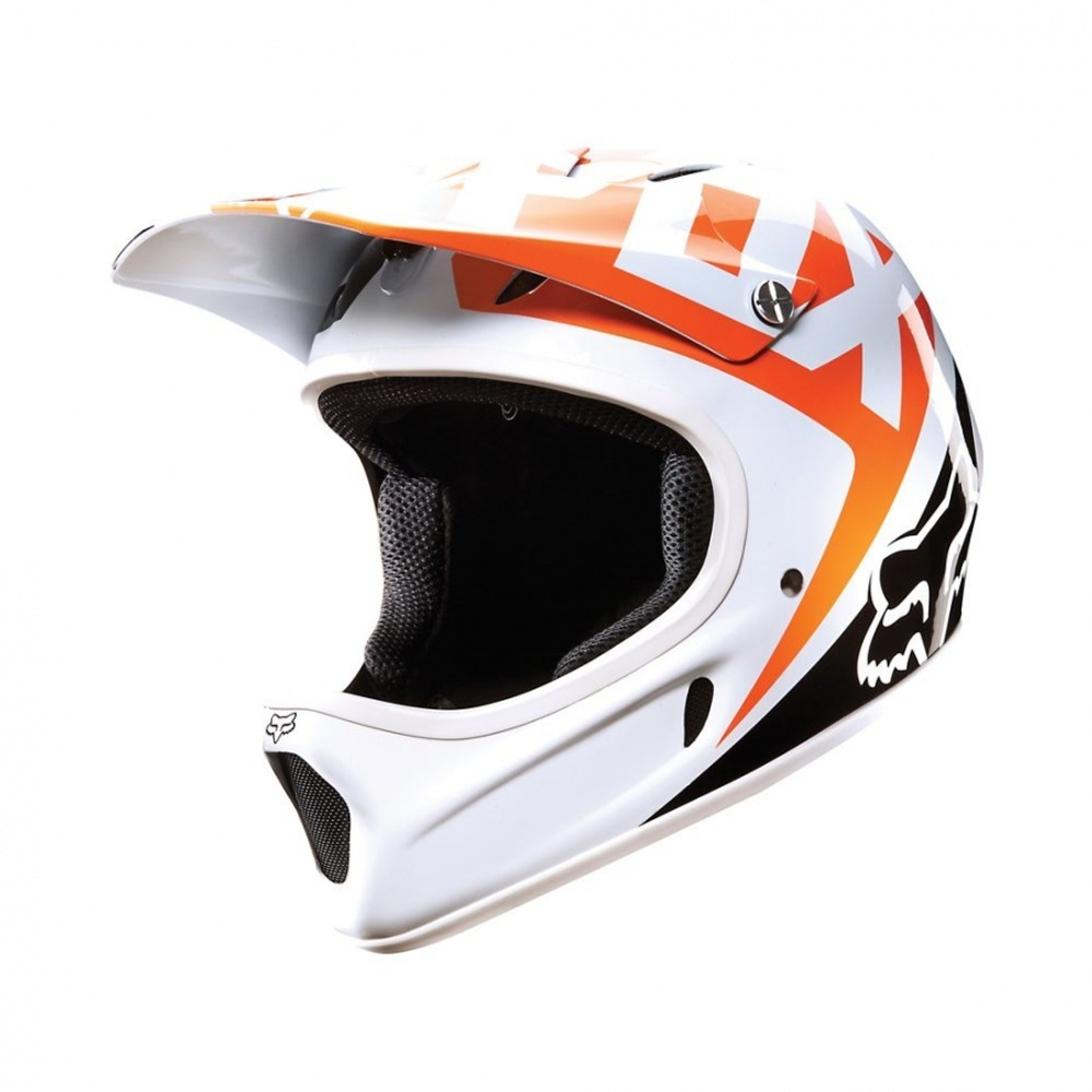 Велошлем Fox Racing Rampage Race Helmet White/Orange L (12394-061-L)