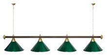 Лампа STARTBILLIARDS 4 пл. (плафоны золотые,штанга золотая,фурнитура золото)
