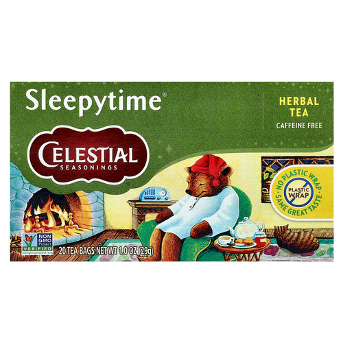 Celestial Seasonings, травяной чай, Sleepytime®, без кофеина, 20 чайных пакетиков, 29 г (1 унция)