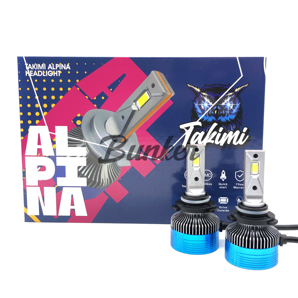 Светодиодные автомобильные LED лампы TaKiMi Alpina HB4 (9006) 5500K 12V