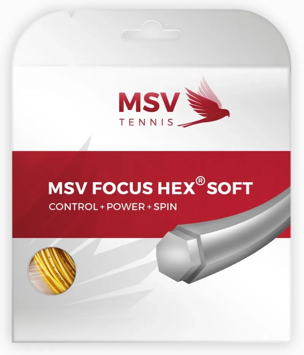 Струны теннисные MSV Focus Hex Soft (12 m) - yellow