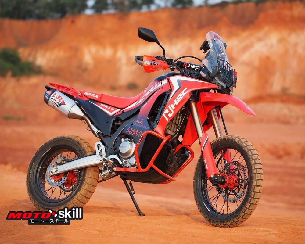 Crash Bars for Honda CRF300Rally (Rally300) 2021-Up. Motoskill. BLK, RED.