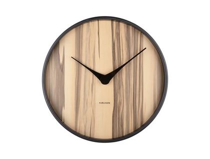 Часы настенные Karlsson WOOD MELANGE Present Time Коричневый / Черный